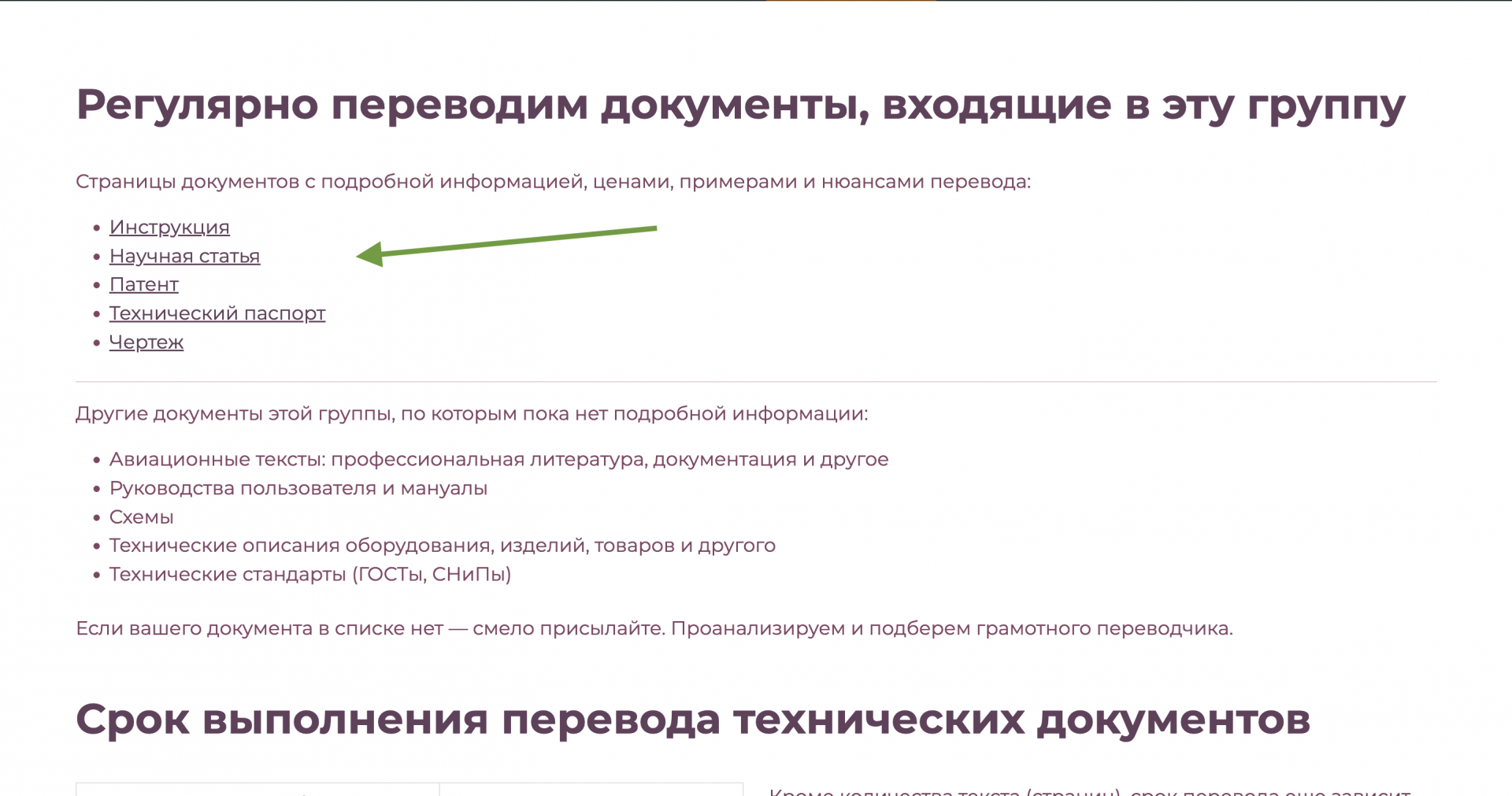 Отображение документа в списке выбранной группы